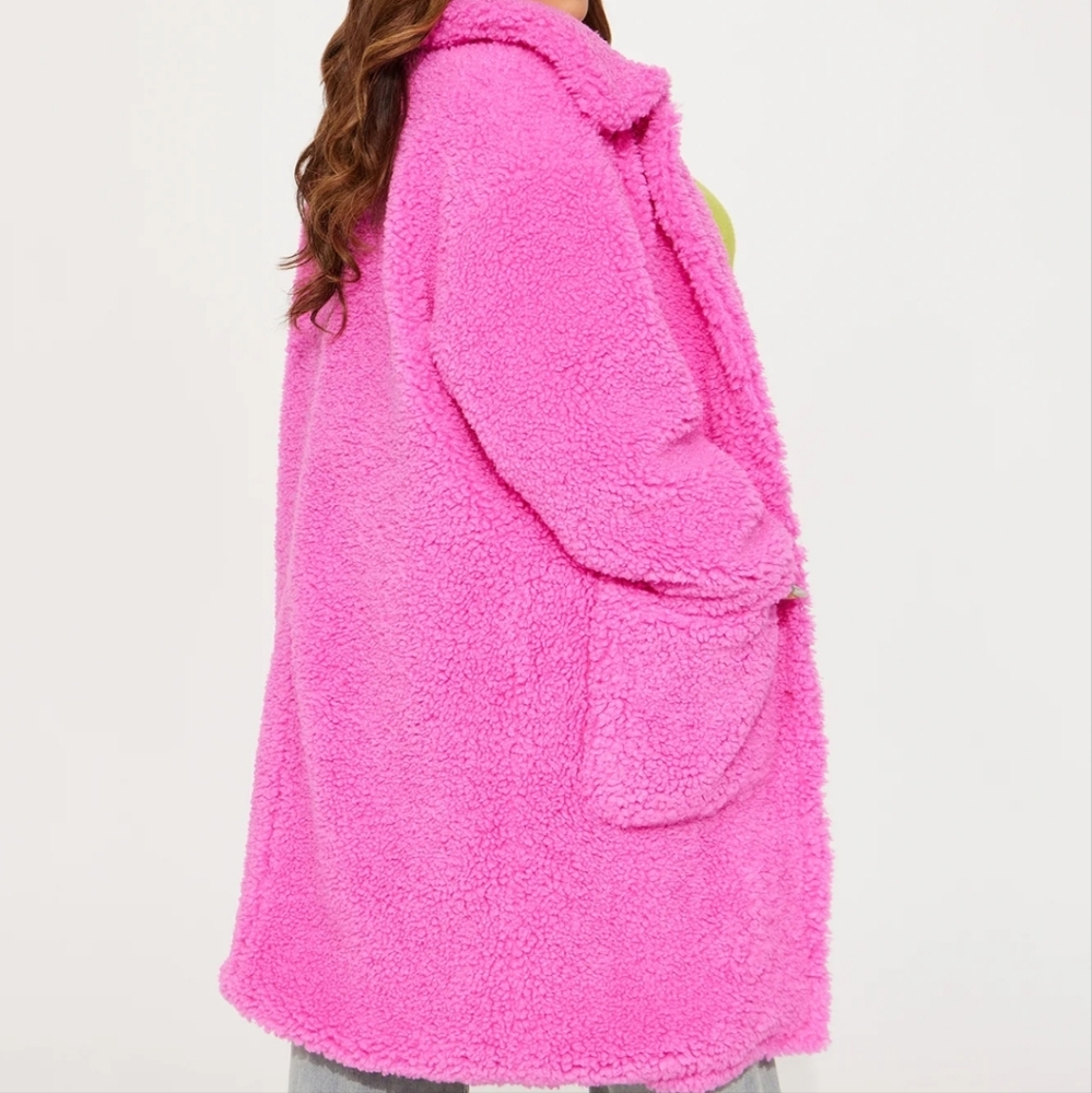Fashion nova sherpa teddy coat